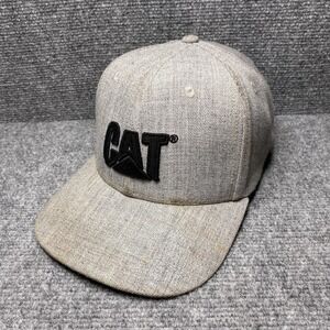 Caterpillar CAT Hat Cap Snap Back Mens One Size Gray Embroidered Workwear